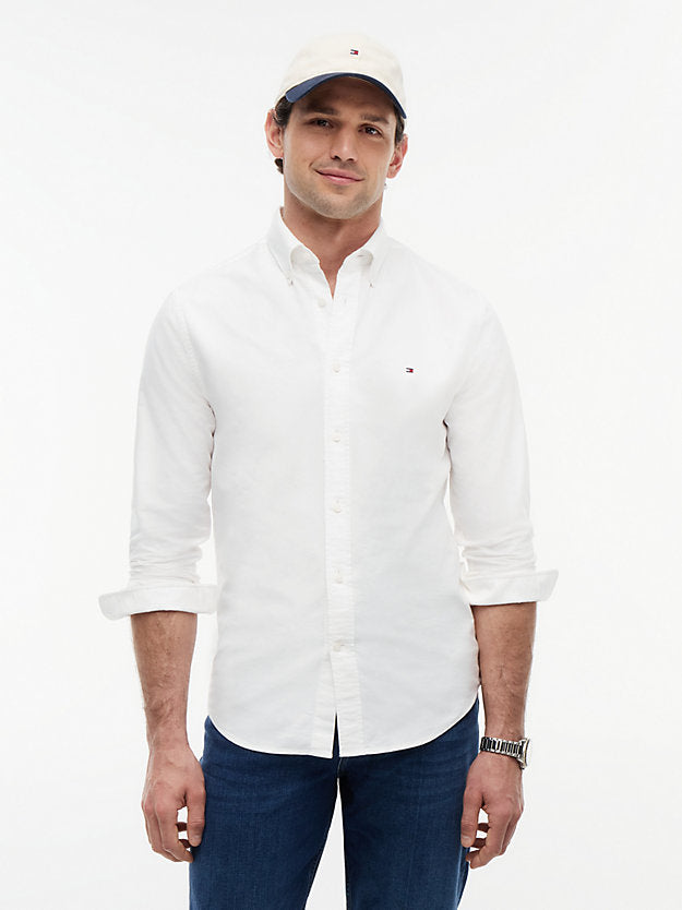 Regular Fit Flag Embroidery Oxford Shirt