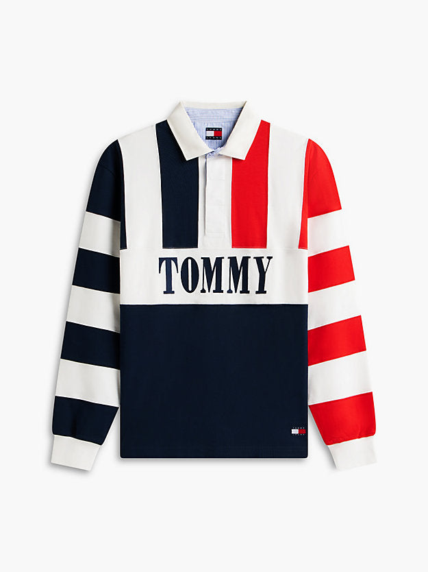 Relaxed Fit Colour-Blocked Rugby Shirt