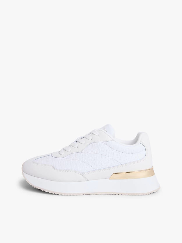 Monogram Leather Mixed Texture Trainers