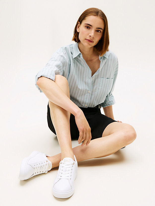 Leather Monogram Court Trainers