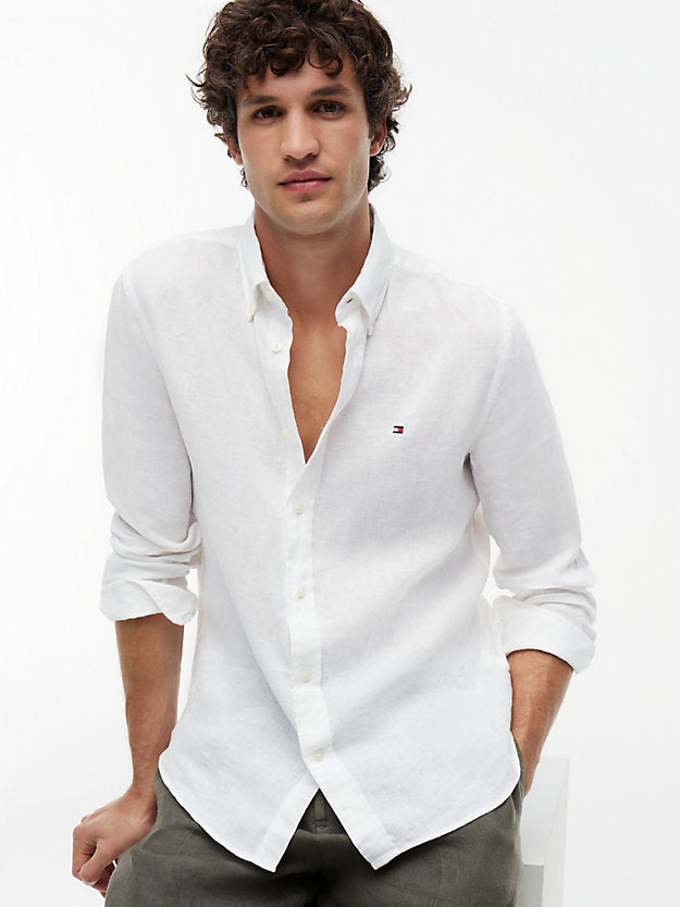 Regular Fit Washed Pure Linen Shirt