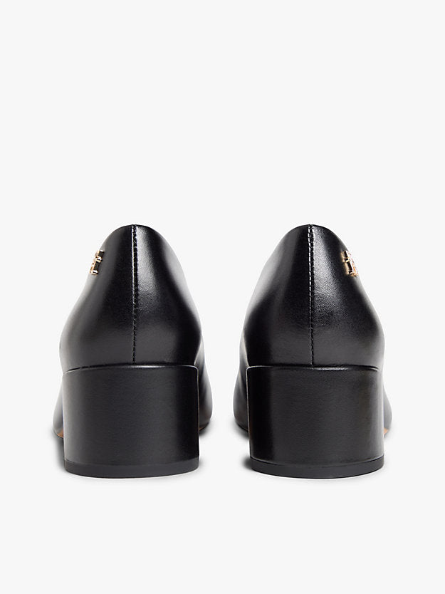 Leather Mary Jane Block Heels