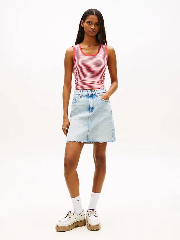 Ultra High Mom Denim Mini Skirt