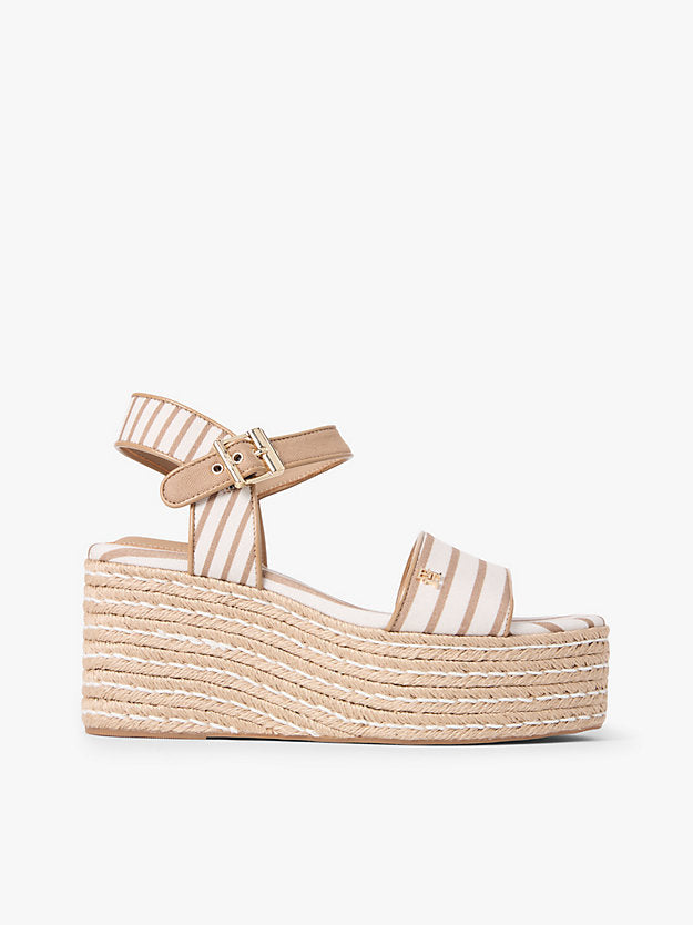 Breton Stripe Platform Wedge Espadrilles