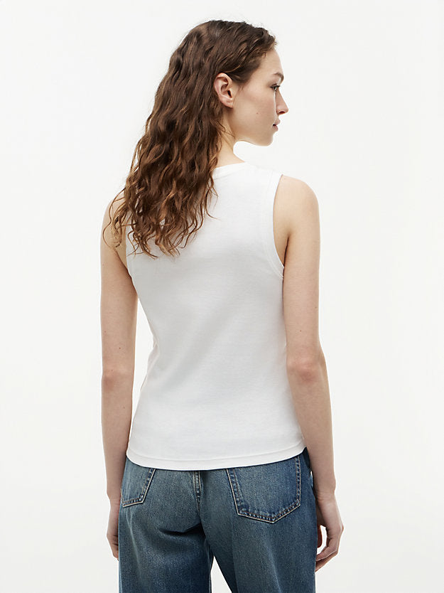 Stripe Slim Crew Neck Tank Top