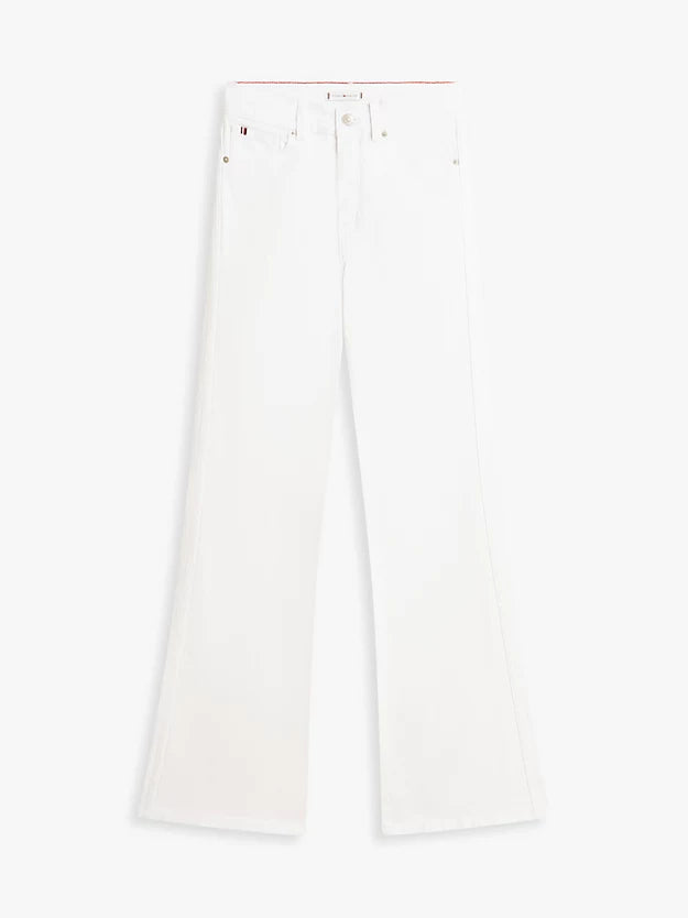 Mid Rise Flared White Jeans
