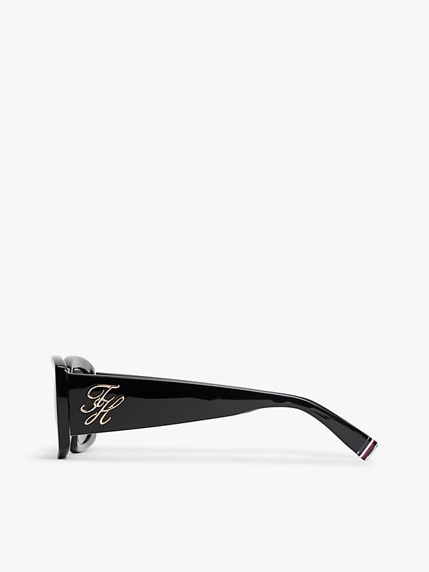 Logo Plaque Rectangular Sunglasses