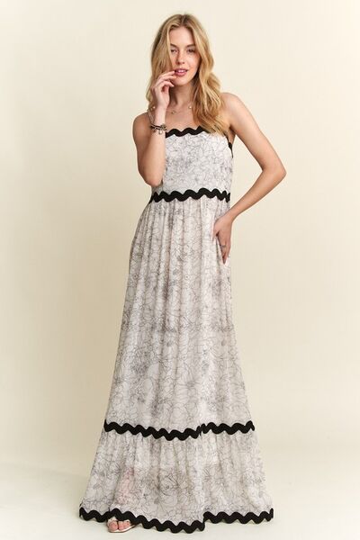 Robe longue à bretelles réglables ADORA Floral