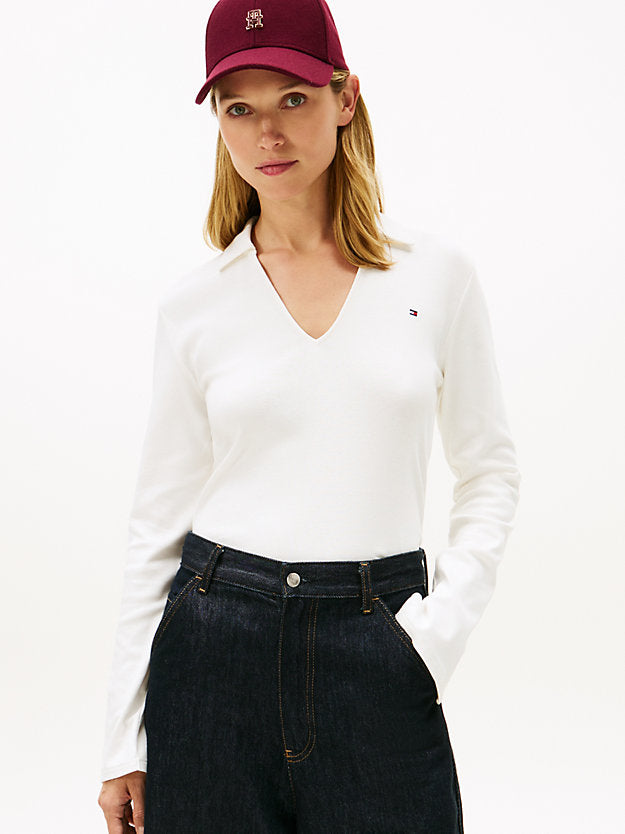 Slim Fit Long Sleeve Polo Shirt