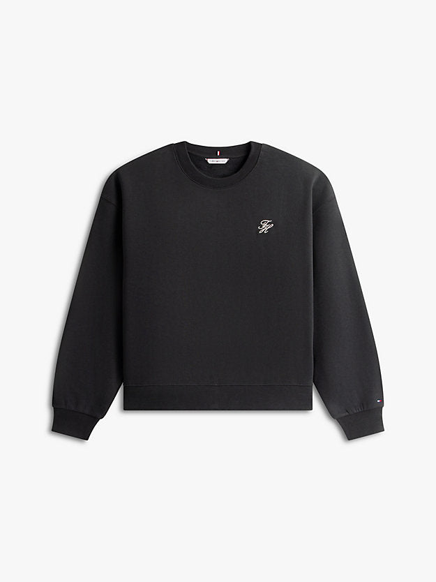 Curve Logo Embroidery Flex Fleece Sweatshirt