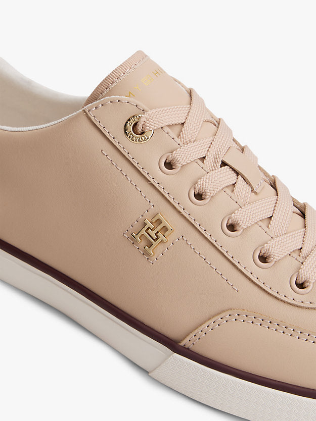 Leather Monogram Lace-Up Trainers
