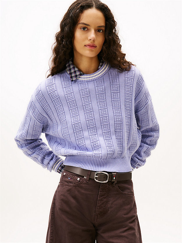 Flag Cable Knit Relaxed Jumper