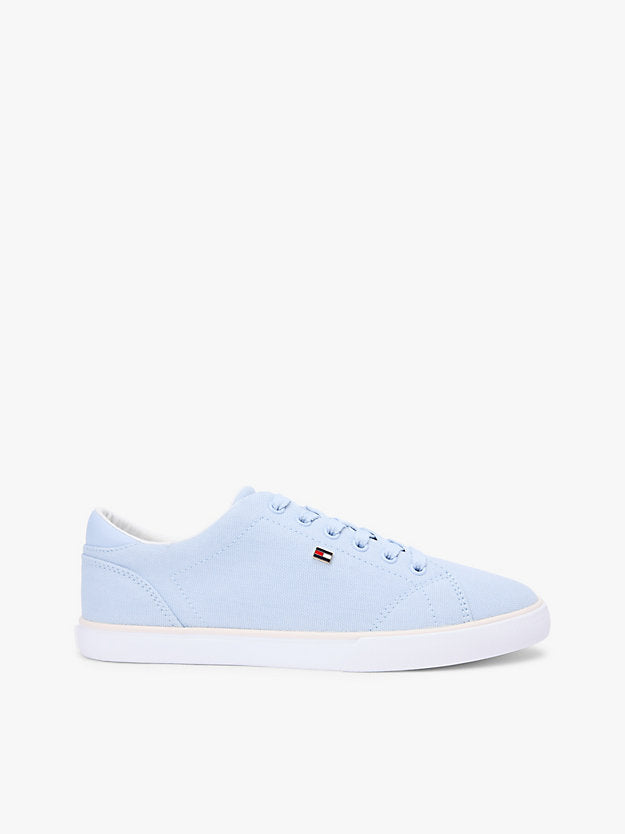 Low Profile Canvas Lace-Up Trainers