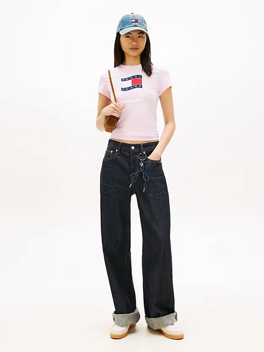 Wavy Flag Jersey Slim T-Shirt
