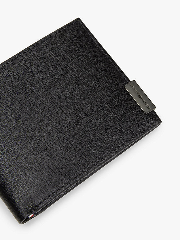 Logo Bifold Leather Credit Card Wallet