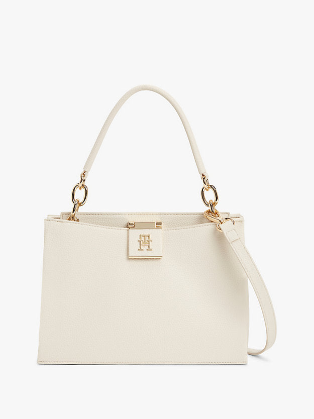 Monogram Pebble Grain Satchel
