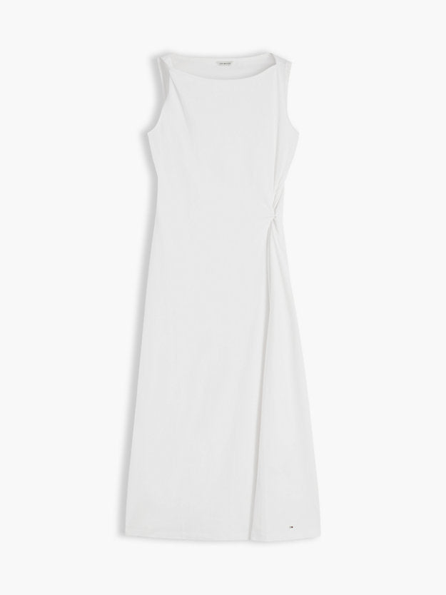 Knot Interlock Knit Midi Dress