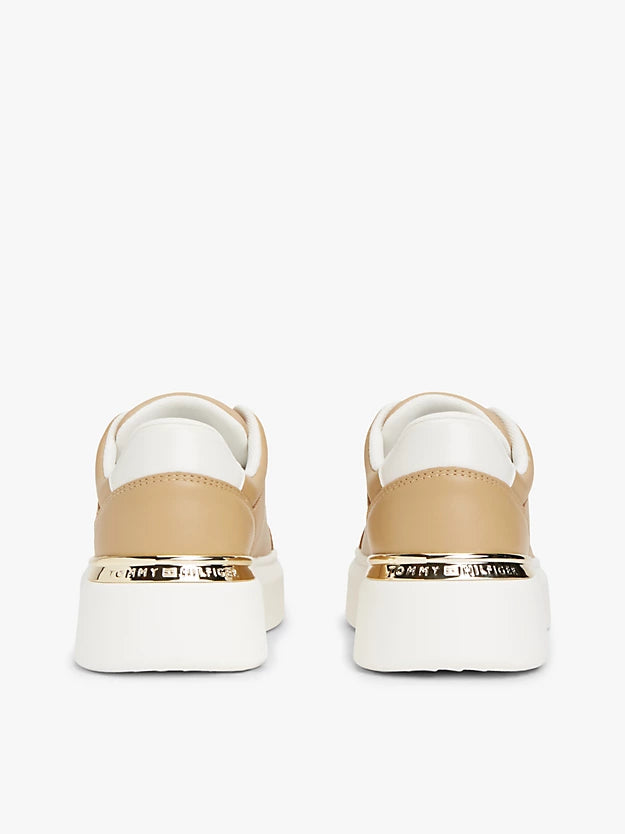 Metallic Monogram Leather Platform Trainers