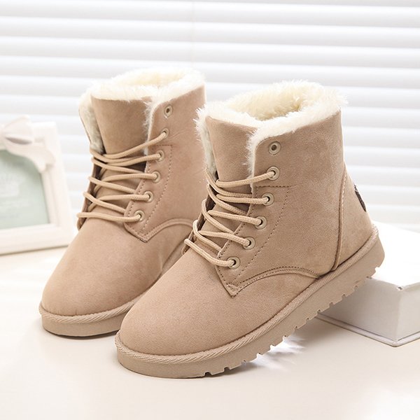 Damen Plüsch-Schneestiefel