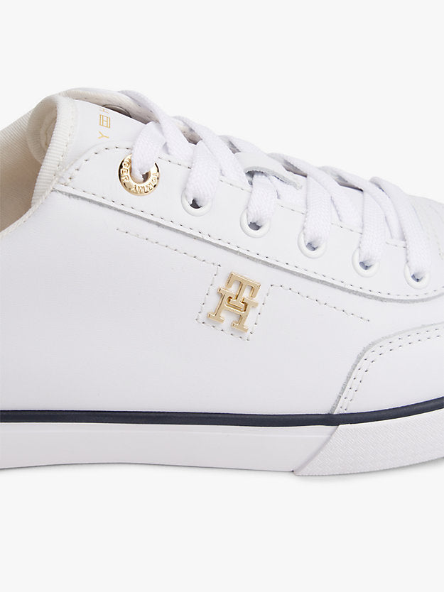 Leather Monogram Lace-Up Trainers
