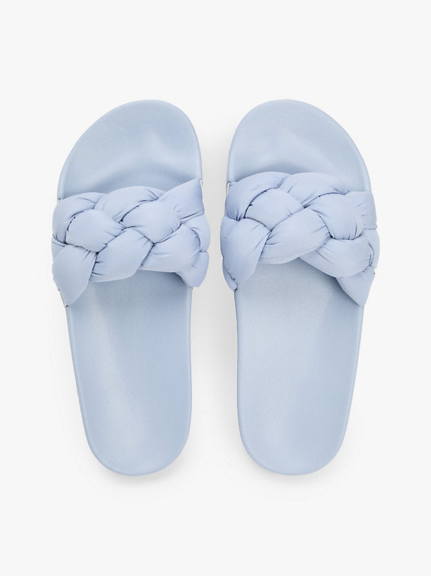 Embossed Braided Strap Slides