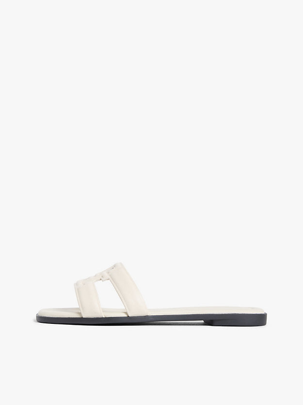 Leather Monogram Strap Mules