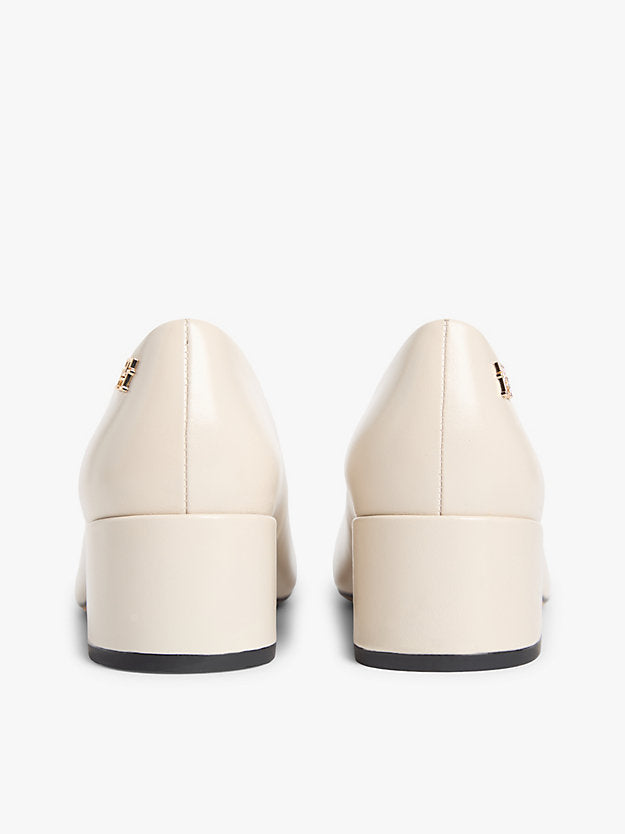 Leather Mary Jane Block Heels