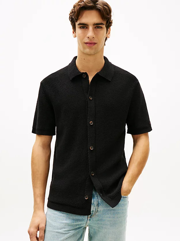 Relaxed Fit Knit Short Sleeve Shirt