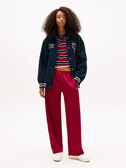 Badge Interlock Knit Relaxed Joggers