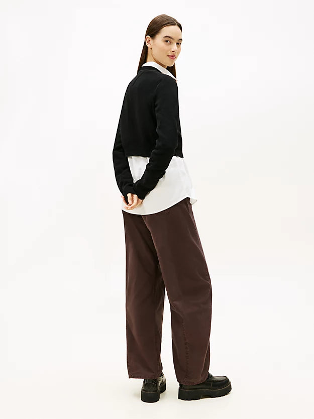 Stitch Logo Chenille Slim Cropped Jumper