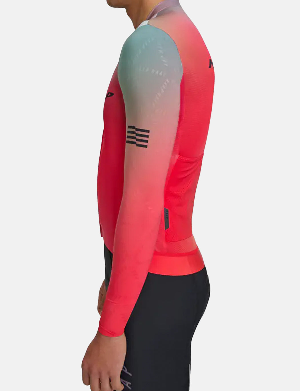 Blurred Out Pro Hex Long Sleeve Jersey 2.0 - Red Mix