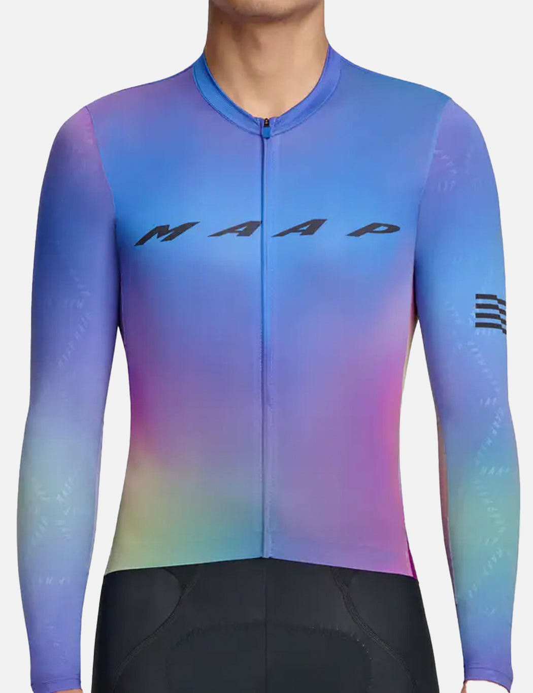 Blurred Out Pro Hex Long Sleeve Jersey 2.0 - Blue Mix