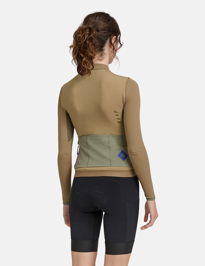 Womens Alt_Road Long Sleeve Jersey - Dark Desert Yellow