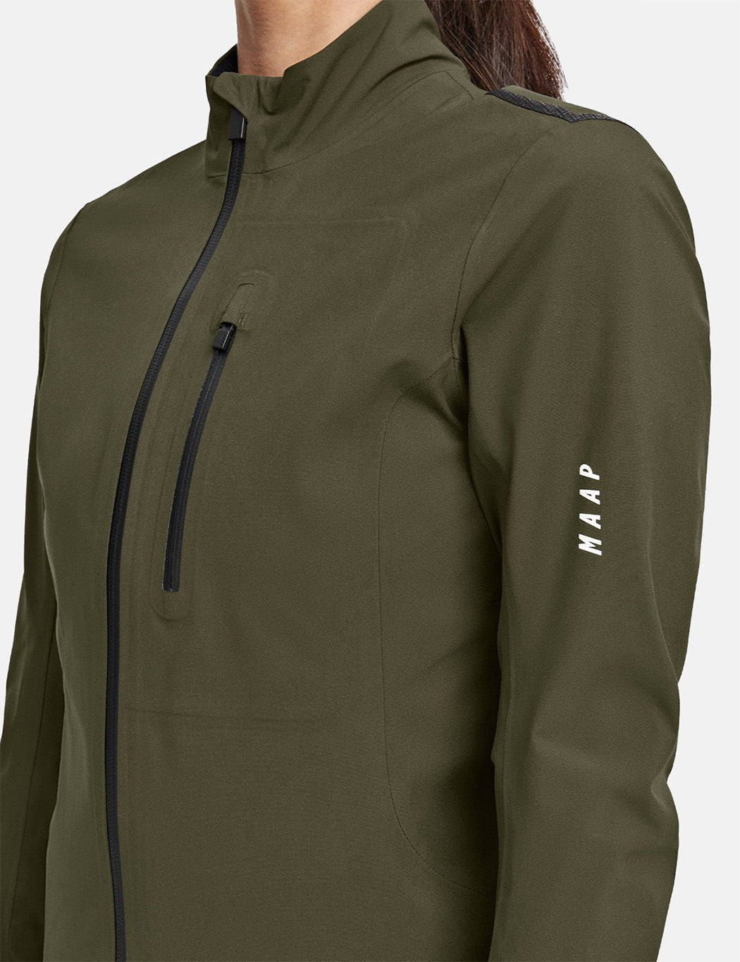 Womens Ascend Pro Rain Jacket - Olive Green