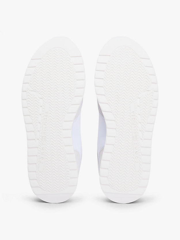Suede Mixed Texture Mesh Serrated Trainers