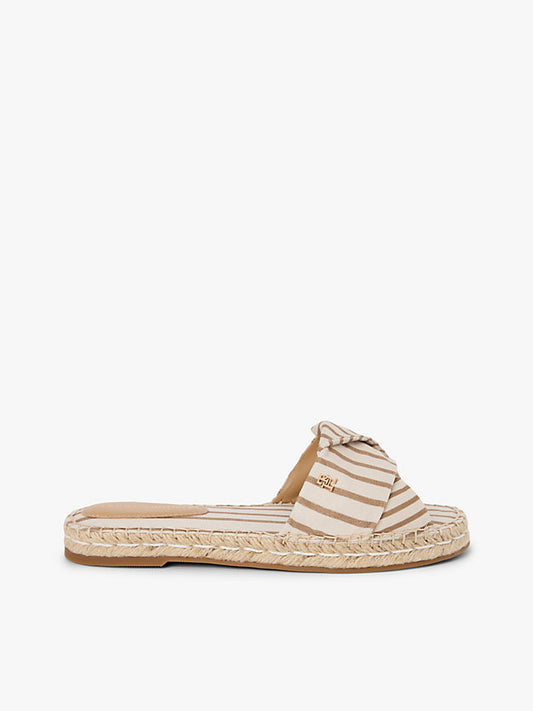 Canvas Monogram Stripe Espadrille Mules