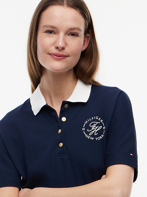 Regular Fit Gold-Tone Button Polo Shirt
