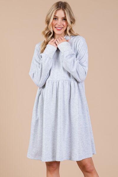 Robe Sweat à Capuche Manches Longues Ces Femme