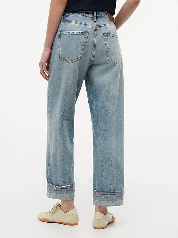 Selvedge High Rise Slim Straight Jeans