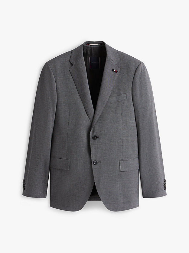 Textured Wool Blend Suit