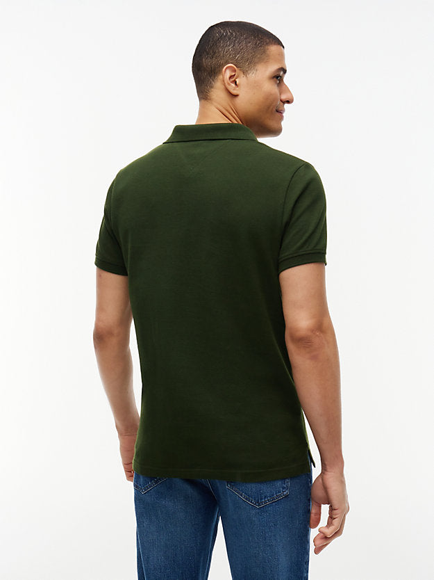 Flag Slim Fit Pique Polo Shirt