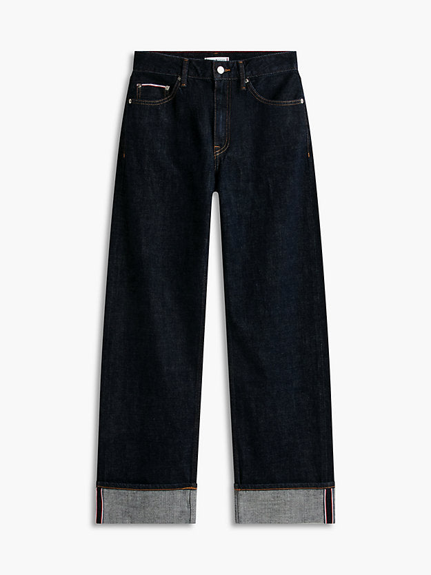 Selvedge Mid Rise Loose Straight Leg Jeans