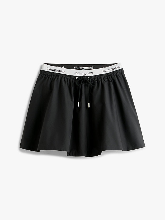 Repeat Logo Tape Poplin Mini Skirt
