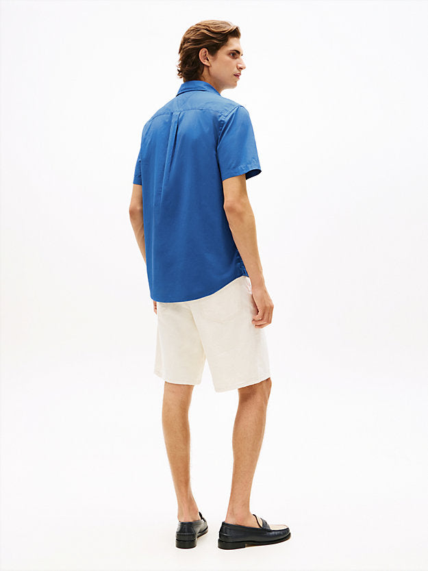 Flex Regular Fit Poplin Short Sleeve Shirt