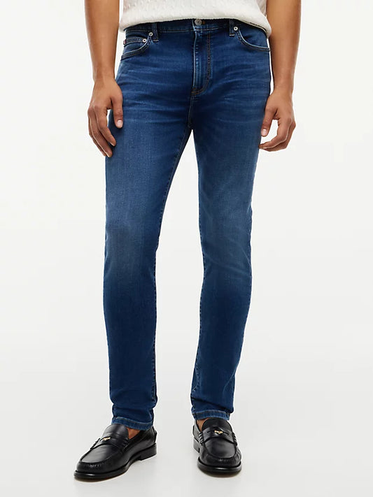 Bleecker Whiskered Five-Pocket Slim Jeans