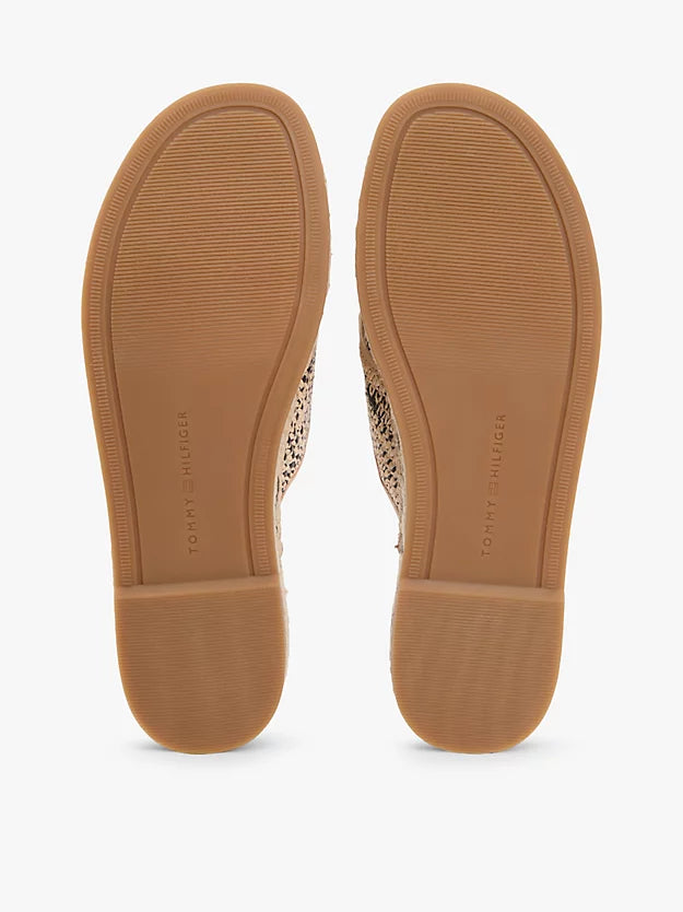 Raffia Monogram Espadrille Mules