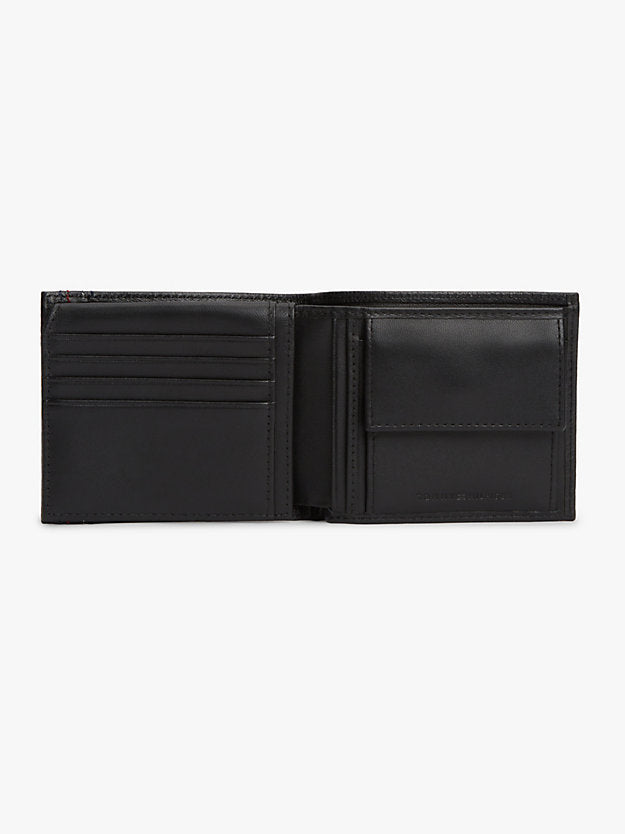 Logo Leather Bifold Flap Wallet
