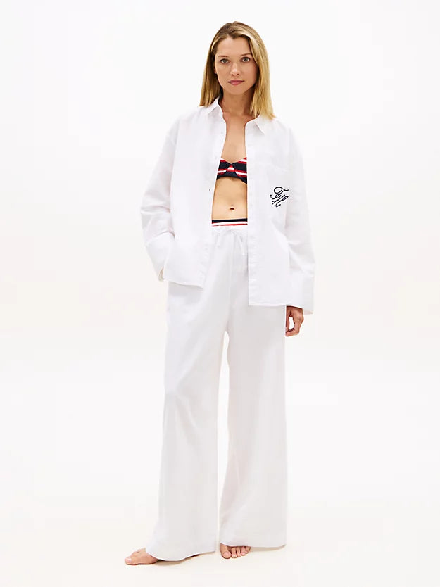 Wide Leg Cover-Up Trousers WiLinen