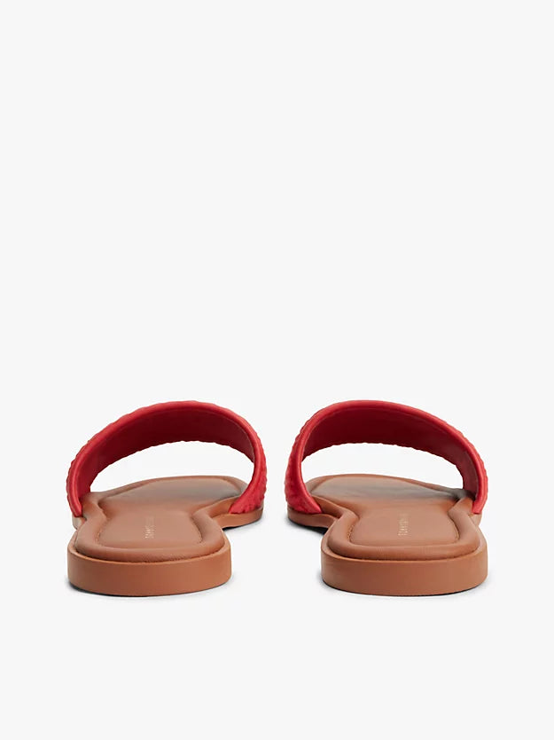 Logo Plaque Colour-Blocked Woven Mules