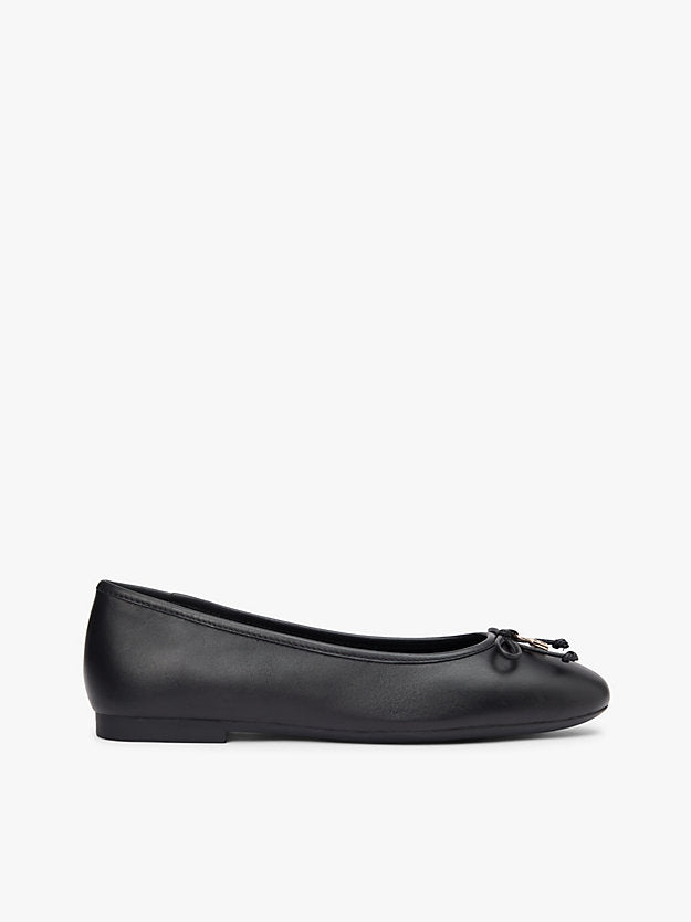 Monogram Charm Leather Ballerinas